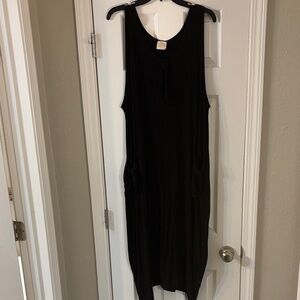 Elegant Black Jumper Midi Dress
